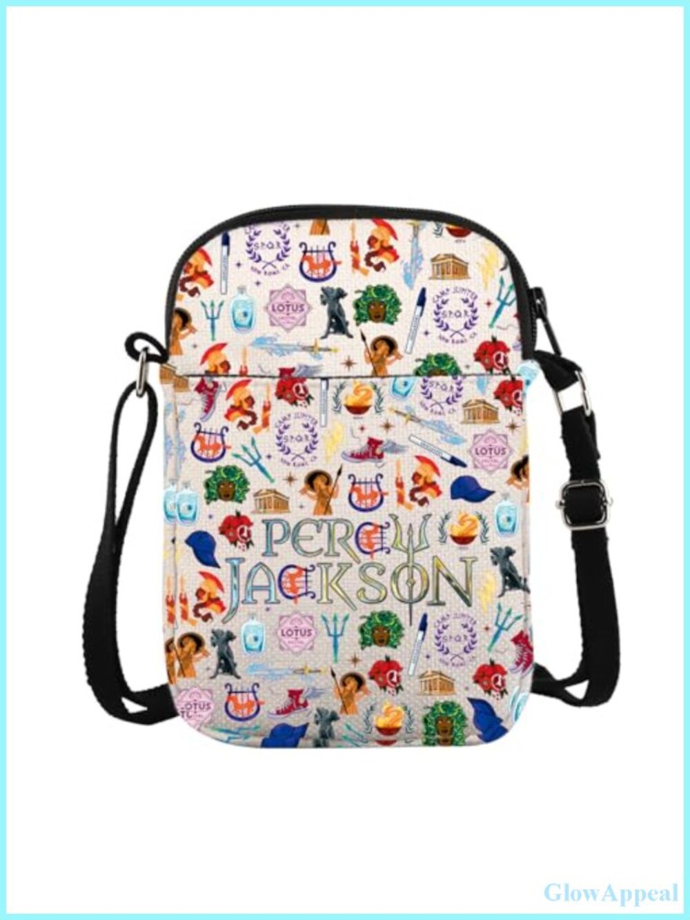 Canvas Crossbody Bag Percy Inspired Bookish Gift Adjustable Strap